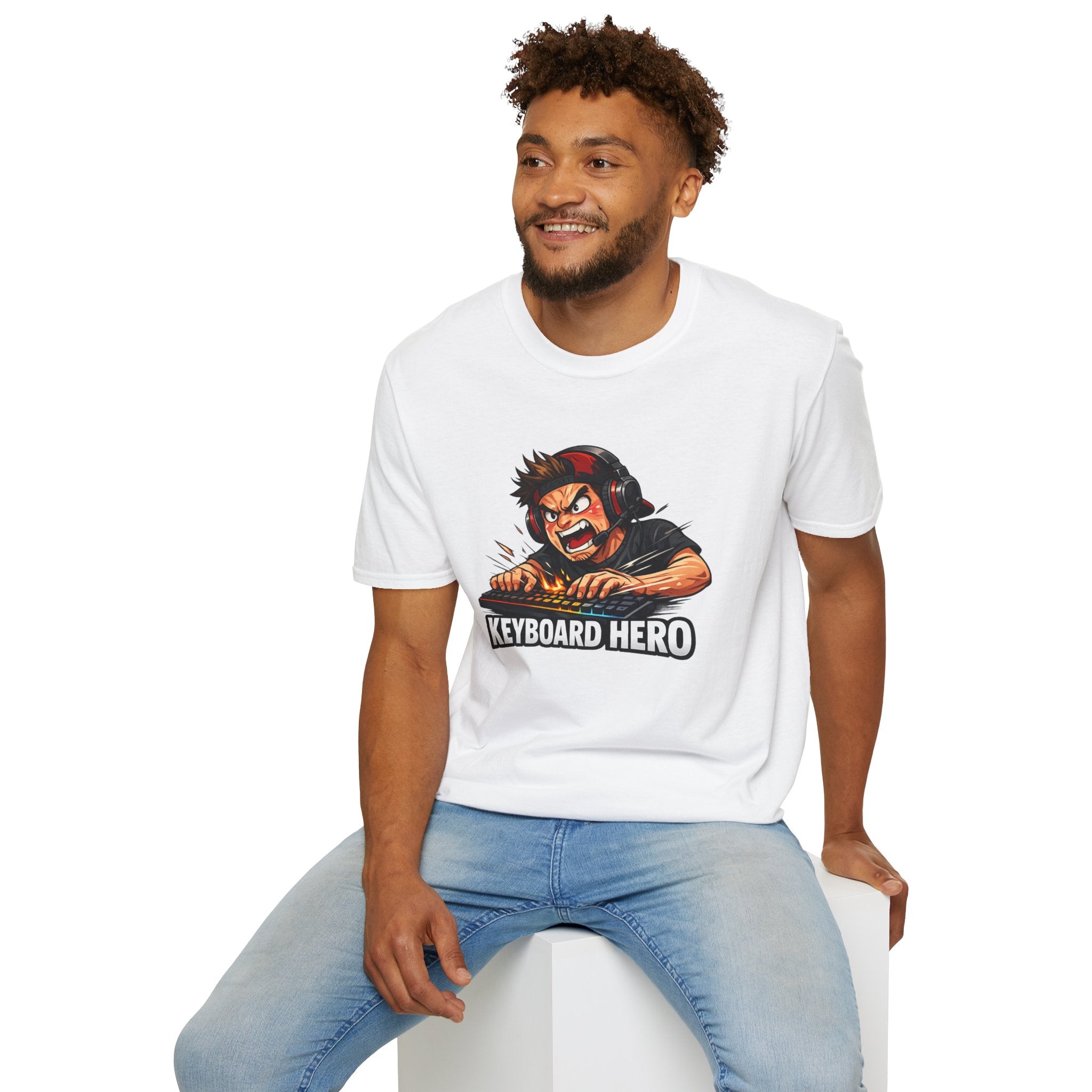 Keyboard Hero! Unisex Softstyle T-Shirt
